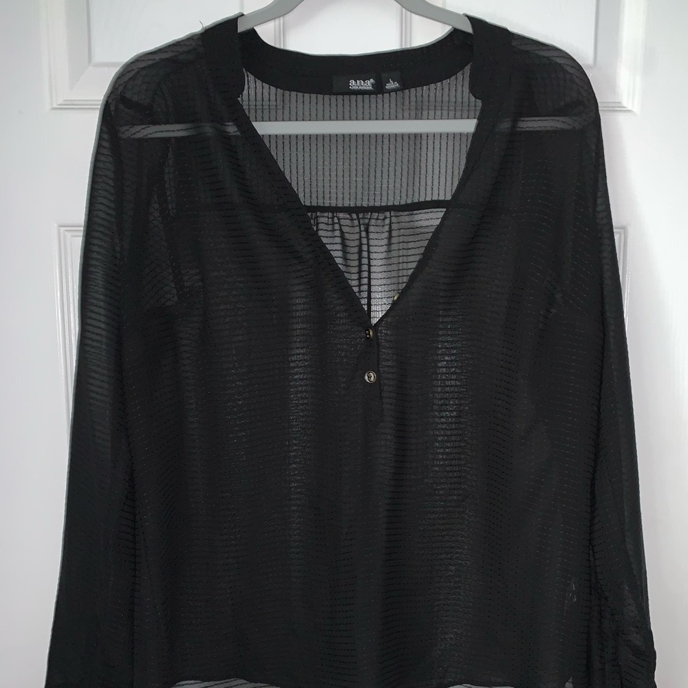 Sheer Black Top